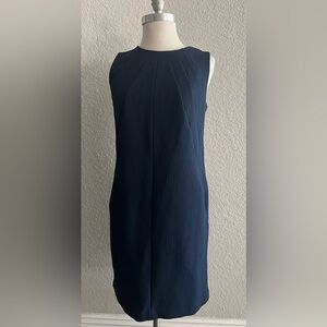 Lauren Ralph Lauren Textured women’s navy blue pencil dress size 8 w pockets